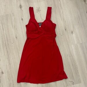 Elegant Red Sleeveless Dress